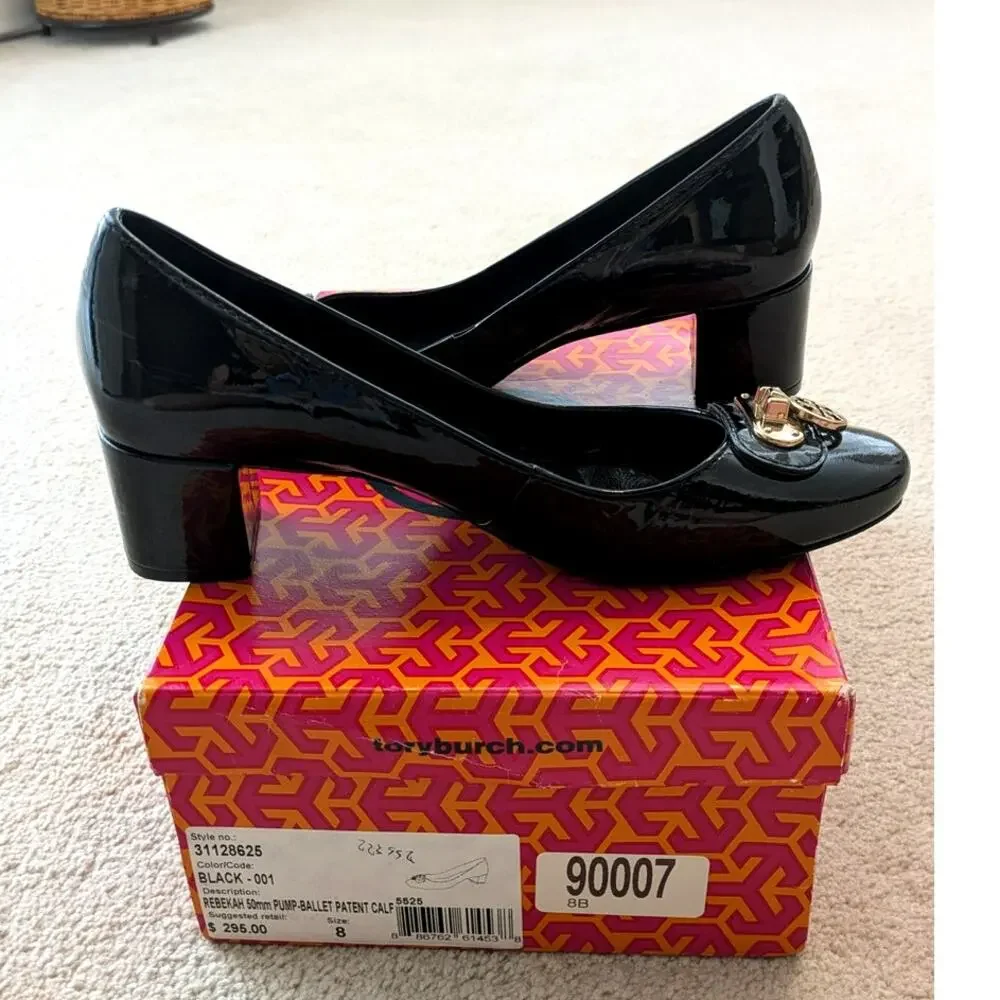 Women's Tory Burch Black Patent Leather Pumps